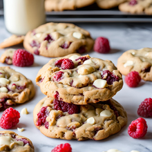 Load image into Gallery viewer, Raspberry & White Chocolate Cookies