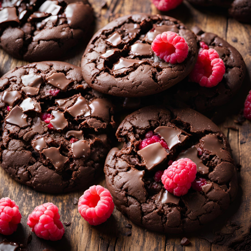 Raspberry & Chocolate Cookies