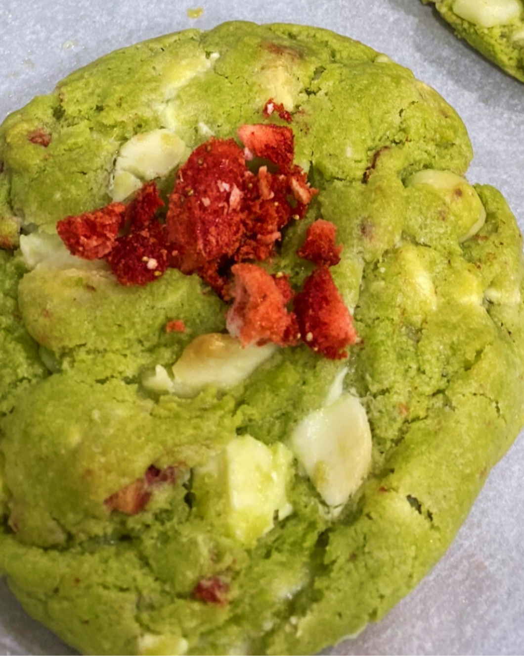 Strawberry Matcha Cookies
